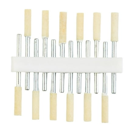

BCLONG 12pcs 2.35mm Shank Wool Grinding Head Polishing Burrs Buff Cylinder Rotary Tools