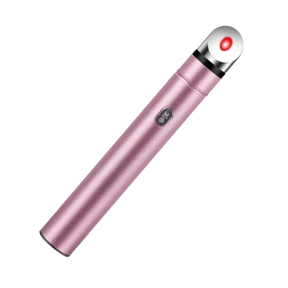 Hot and Cold Eye Massager, Eye Facial Massager Wand with 42芒聞聝 Heated Sonic Vibration Massage for Eyes Dark Circles Anti-, USB Rechargeable Anti-aging Eye Roller,Pink,F77099