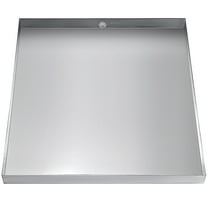 KFFKFF 32x32x2.5" Washer Pan, 18 GA Thick, 304 Stainless Steel, Durable Drip Tray with Drain Hole & Hose Adapter