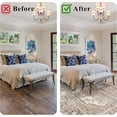 thumbnail image 3 of YOUFORTONG Washable 9x12 Area Rug, Stain Resistant Vintage Carpet with Non Slip Backing, Large Rug for Living Room Bedroom Home Decor,Beige, 3 of 7