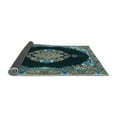 thumbnail image 2 of Ahgly Company Indoor Rectangle Medallion Light Blue Traditional Area Rugs, 8' x 12', 2 of 4