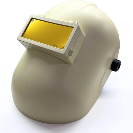 Throne 2.0 | White Flip Up Sugar Scoop Welding Hood | Ridged - Lightweight 2x4 Welding Helmet | Extra Durable Flip Up Welding Helmet - Fits Cheaters | Fits Hard Hats