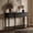 Black, variant on Harper & Bright Designs Vintage Console Table with 3 Drawers and Bottom Shelf, Solid Wood Entryway Table with Roman Legs for Living Room, Hallway, Blue