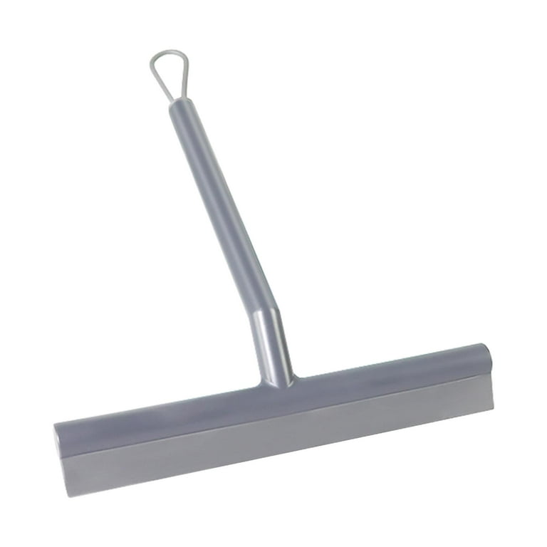 Shower Squeegee with Hook Water Wiper Portable for Tile Floor Bathroom Gray  