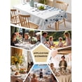 thumbnail image 5 of Blue Eucalyptus Leaves Table Cloth, Summer Farmhouse Botanical Waterproof Tablecloth for Square Tables, Reusable Washable Fabric Table Cover for Restaurant Kitchen Dining Tables 54"x54", 5 of 6