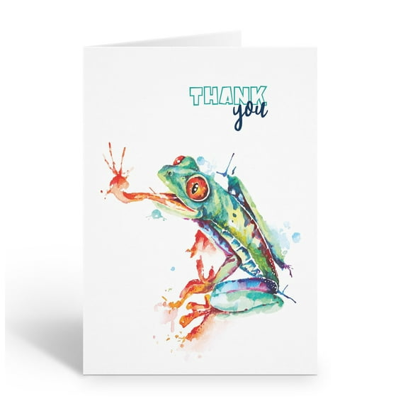 Stonehouse Collection | Watercolor Red-Eyed Tree Frog Thank You Note Cards | 10-