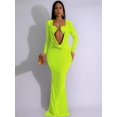 thumbnail image 5 of Vestido elegante de estilo bohemio para mujer, vestido playero de otoño-verano 2024, estilo vintage, de manga larga, con escote en V y cintura alta, 5 of 5