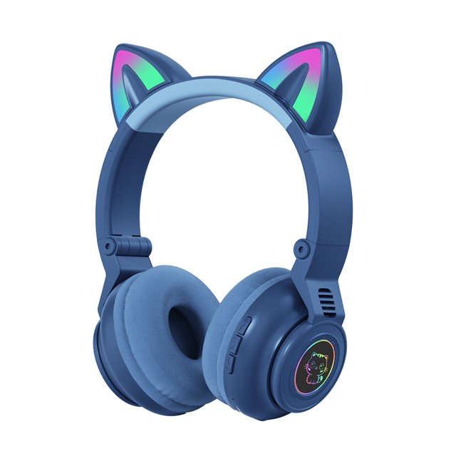 Auriculares plegables inalámbricos y con cable Cat Ear BT 5.0 Auriculares con efecto de ilumina CACAGOO Auriculares