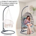 thumbnail image 3 of Round Base Heavy Duty Hanging Stand - Powder Coated Hammock Stand for Hammock Chair, Indoor and Outdoor(Grey), 3 of 7