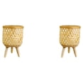 thumbnail image 2 of Monstrate Maceta ligera tejida a mano, soporte de , cesta de almacenamiento DIY, rústico interior, balcón, suelo, Patio, adornos de sarga S tipo sarga S 2Conjunto, 2 of 6