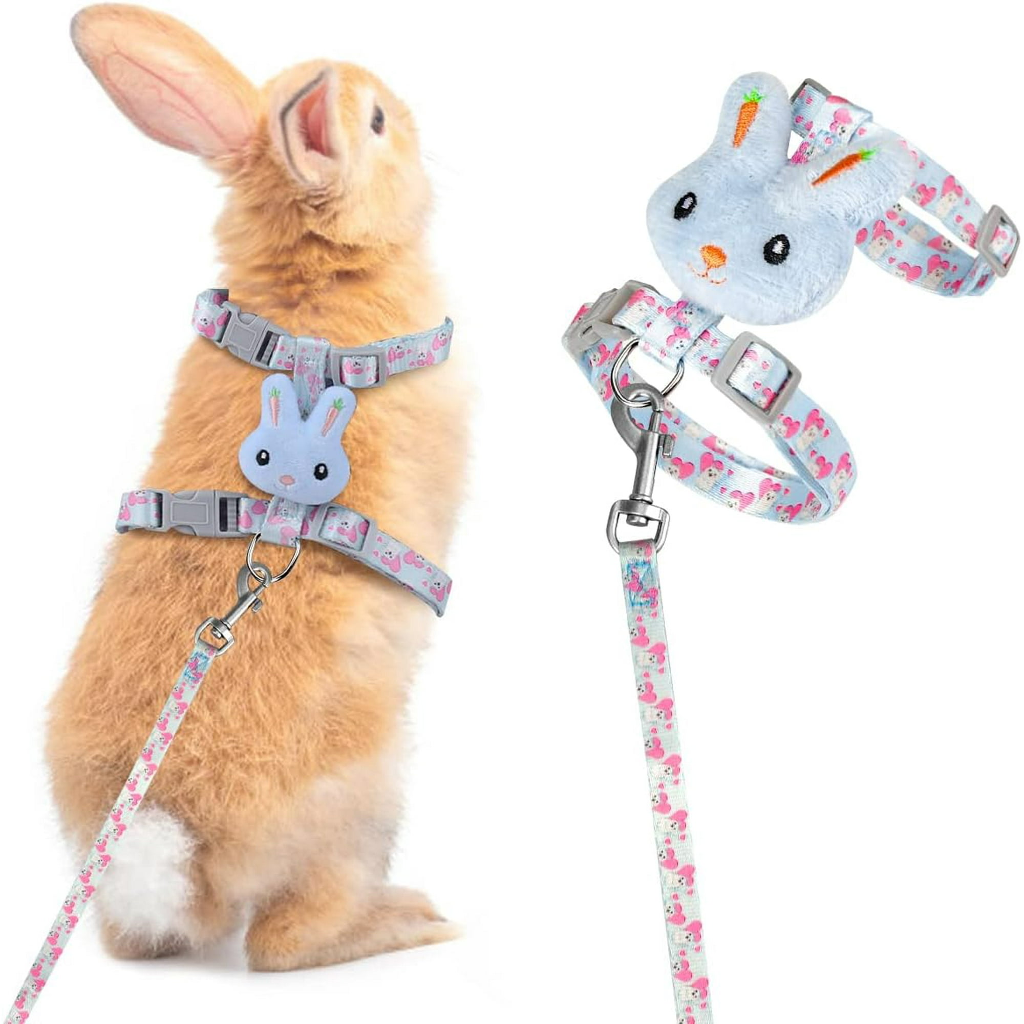 Junsice Adjustable Dwarf Rabbit Harness Leash For Rabbits Vest Kitten Harness cat Harness Rabbit Accessories harnesses And Leashes Ju