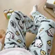 thumbnail image 1 of Sanrioed-pantalones de pijama de franela para niña, ropa bonita y cálida, holgada, cómoda y suave, con dibujos animados de Hellokittys, Kawaii, 1 of 5