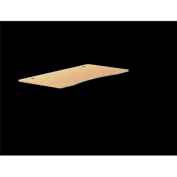 Flexispot C-R6030LB-ZB 60 x 30 in. Desktop Curved Table, Natural Bamboo