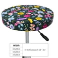 thumbnail image 4 of Lsque Watercolor Meadow Flowers Pattern Round Bar chair cushion covers Velvet Fabric Premium Comfort Protects from Scratches and Stains for 14-17 Inch Chair-12 inch, 4 of 7