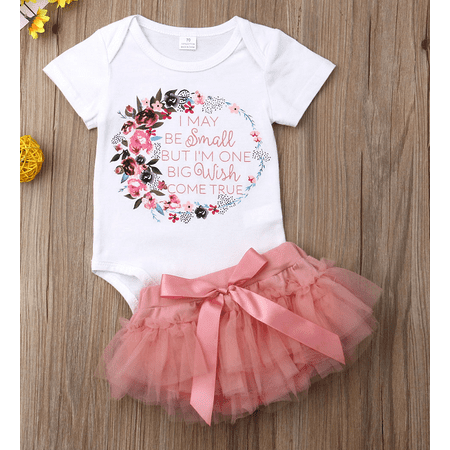 

Newborn Infant Baby Girl Floral Bodysuit Romper Top Tutu Skirt Shorts Summer Outfit