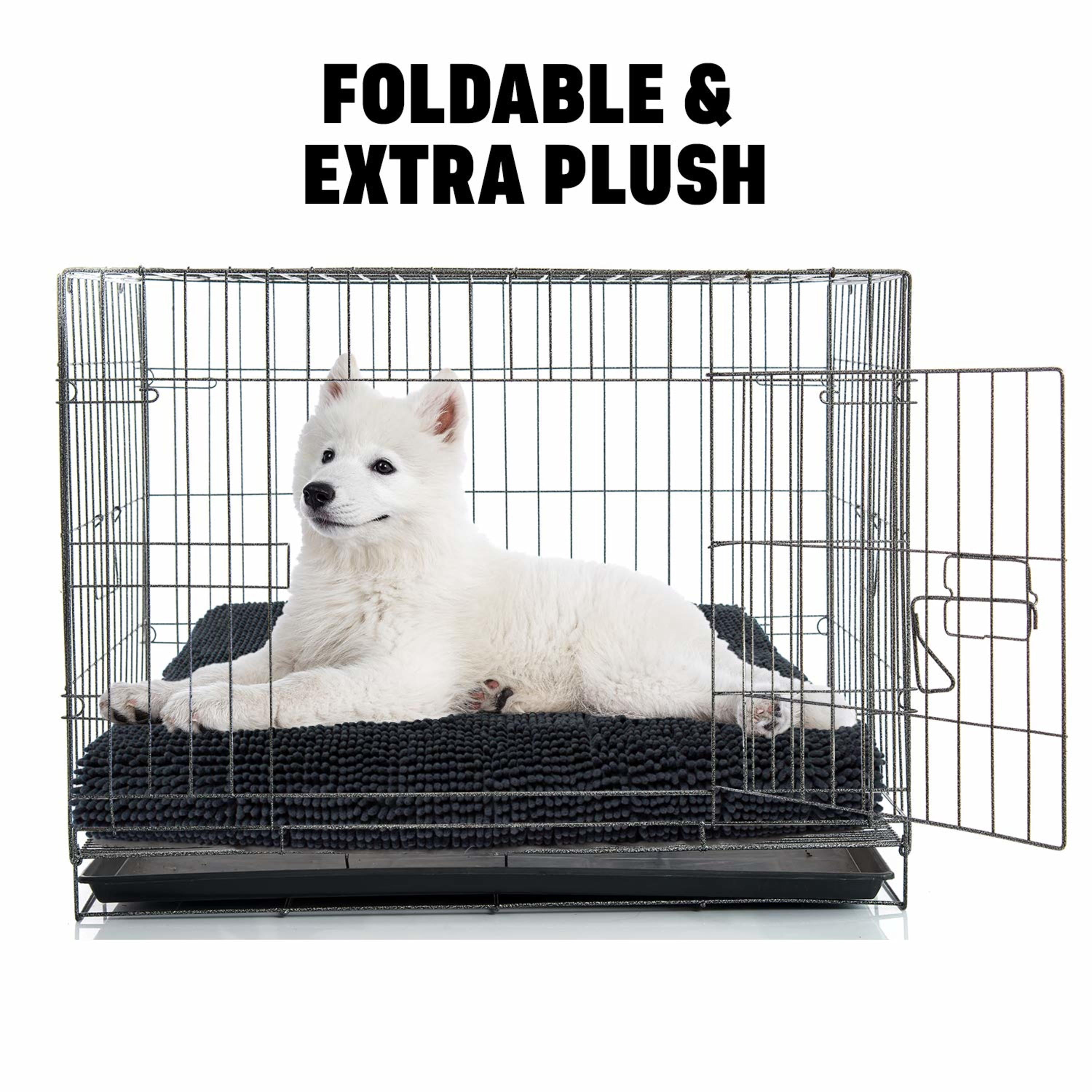 My Doggy Place Soft Microfiber Dog Crate Mat, Machine Washable Dog Bed, Lg