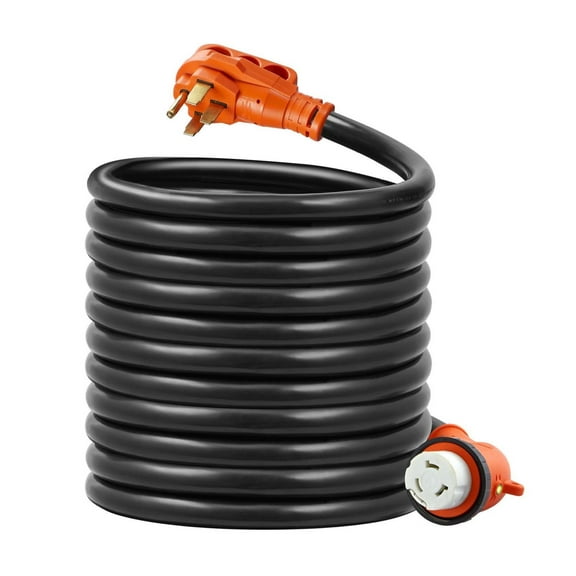 50A RV Power Cord 30ft - NEMA 14-50P to SS2-50R RV Extension Cord, ETL Listed, Generator Adapter, LED Indicator, Heavy Duty 100% Copper Wire