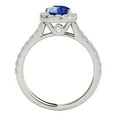 thumbnail image 3 of Mauli Jewels Rings for Women 1.10 Carat Diamond And Sapphire Ring 4-prong 14k White Gold, 3 of 6