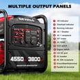 thumbnail image 4 of Gewna 4550W Portable Inverter Generator,Gas Powered Generator for Home Backup,Emergency,Camping,EPA Compliant,Red, 4 of 8