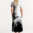 thumbnail image 3 of Robes d'Été Grande Taille pour Femmes 2024 Décontractées à Manches Courtes Col Rond Robe Décontractée Fluide à Étages Maxi Robe de Plage avec Poches Robe à Imprimé Dégradé Économisez jusqu'à 65 % de Rabais!, 3 of 5