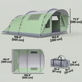 thumbnail image 3 of Outsunny Multi-Room Camping Tent for 5 Person, Large Family Tent, Green, 3 of 10