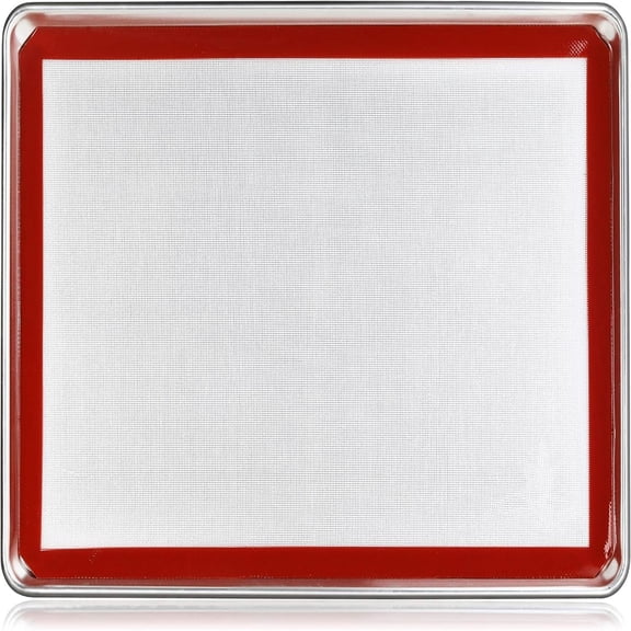 Foodservice Commercial 18-Gauge Aluminum Sheet Pan and Silicone Baking Mat Set, 18 x 26 inch (Full Size)
