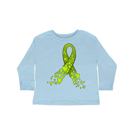 

Inktastic Lymphoma Awareness Lime Ribbon Made of Hearts Gift Toddler Boy or Toddler Girl Long Sleeve T-Shirt