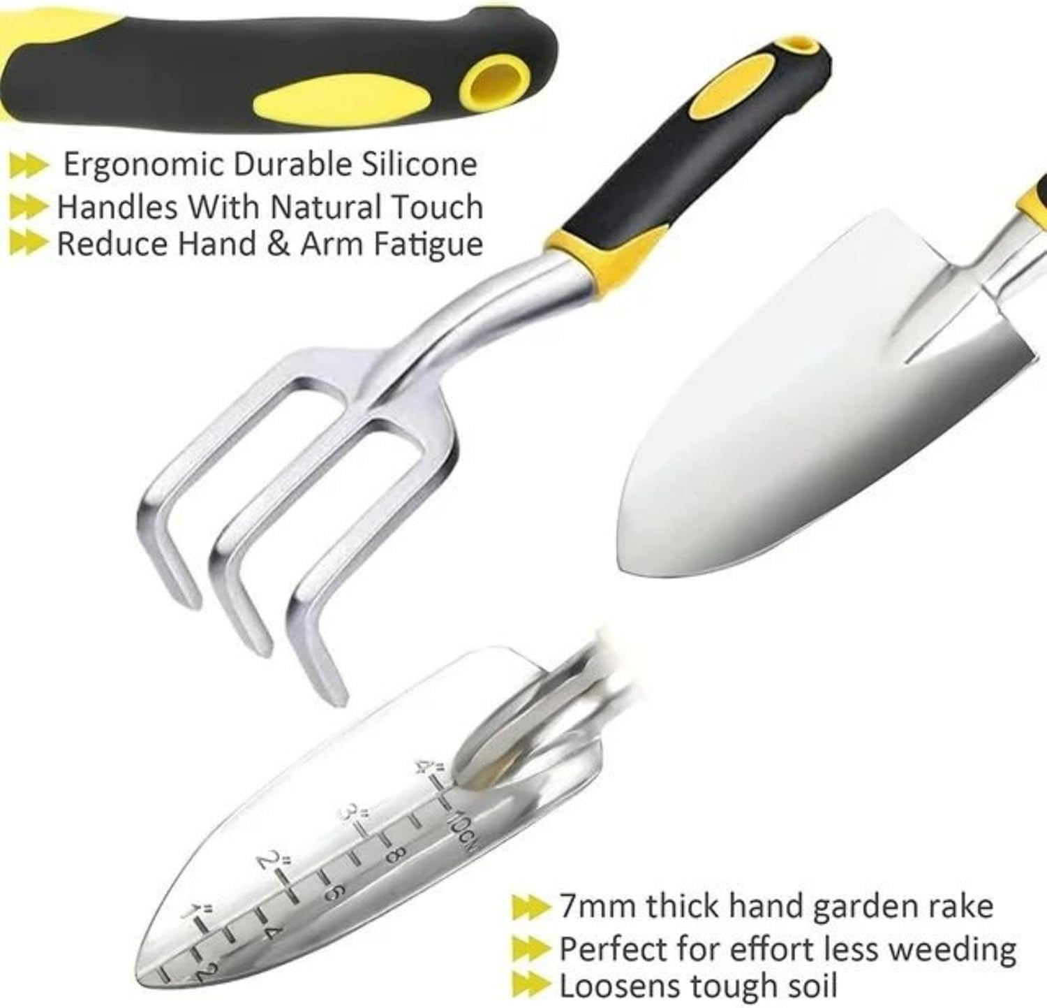 FPCYCG 9 Piece Garden Tools Set with Bag ,Heavy Duty Hand Gardening Tools Kit,Garden Supplies  Gifts for Women Mom