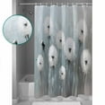 thumbnail image 4 of White Dandelion Shower Curtain, 72" x 72", Retro Oil Painting Modern Art Waterproof Bathroom Curtain Washable Shower Curtain Set with 12 Hooks, 4 of 6
