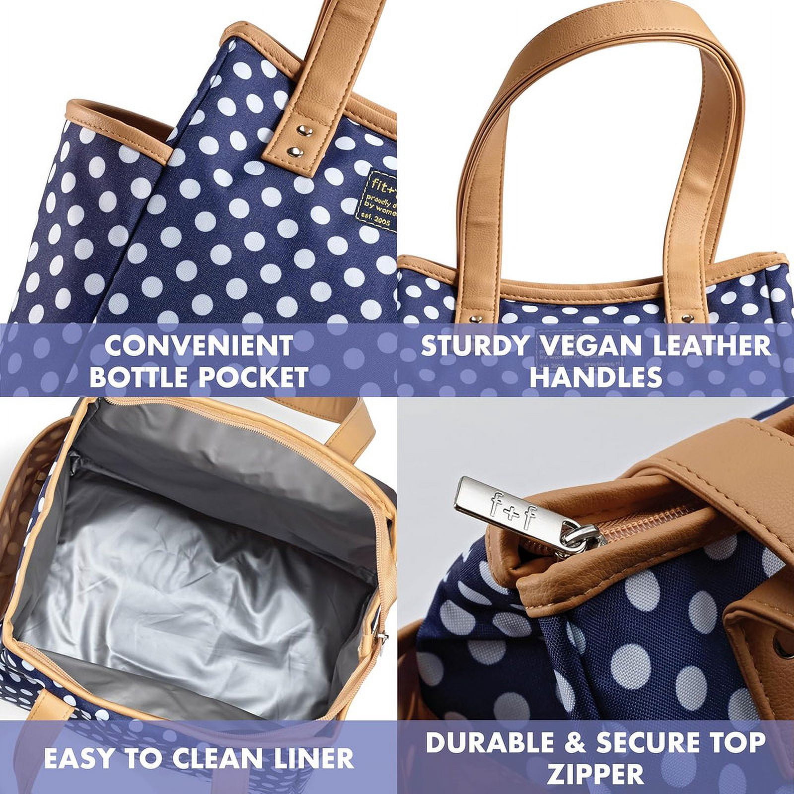 Westerly Lunch Bag Kit with 2 containers and Matching Tumbler - Navy Dot