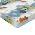 thumbnail image 2 of Ambesonne Dreamy Emoji Fitted Sheet, Fantasy Cloud Sun Moon, California King, Blue Grey Multicolor, 2 of 3