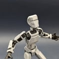 thumbnail image 6 of 3D Printed Puppet,7 Movable Doll Heads, 3D Printed Titan Robot Head, Poseable Stand, Suitable For Collection, Desktop Ornaments,Christmas Gifts, 6 of 6