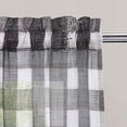 thumbnail image 3 of Buffalo Plaid Tier Curtain, Rod Pocket Checkered Light Filtering Small Curtain, 3 of 6