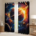thumbnail image 2 of Homewish Universe Galaxy Curtains Pack of 2 (42x84 Each) for Boys Girls,Cosmos Planet Curtains Blackout,Psychedelic Starry Sky Bedroom Curtains,Luxury Bedroom Decor, 2 of 6