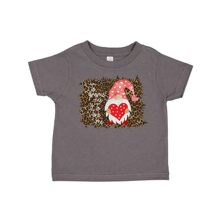 

Inktastic To Gnome me is to Love Me Cute Gnome with Leopard Print Gift Toddler Boy or Toddler Girl T-Shirt