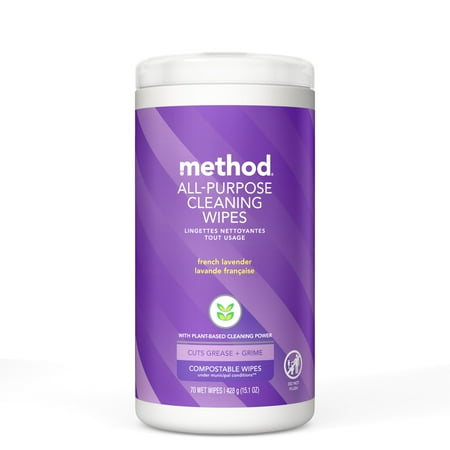 Method All-Purpose Cleaning Wipes, French Lavender, 70 Count