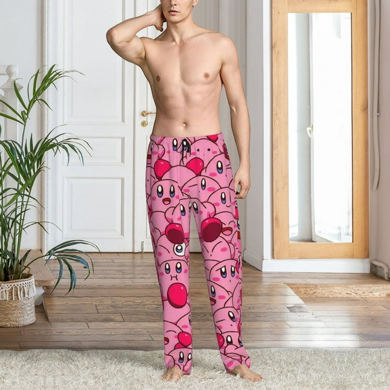 【COLOR iN ID】Kirby Color Matching Easy Pants Mens Kirby Pajama Pants Soft Lightweight Pajama Pants for