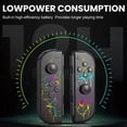 thumbnail image 3 of Wireless Controller for Nintendo Switch with Wrist Strap,Left and Right RGB Joypad Controllers Compatible with Switch/OLED/Lite,Support Dual Vibration/6-Axis Gyro/Motion Control/Wake-up(Lightning), 3 of 8