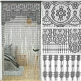 thumbnail image 4 of NOGIS Macrame Curtains for Door Wall,Macrame Lace Door String Curtain for Doorways,Room Divider Doorway Window Panel Room Divider Wall Closet Curtains for Closet Door Drapes (39.3×79in,Gray), 4 of 7