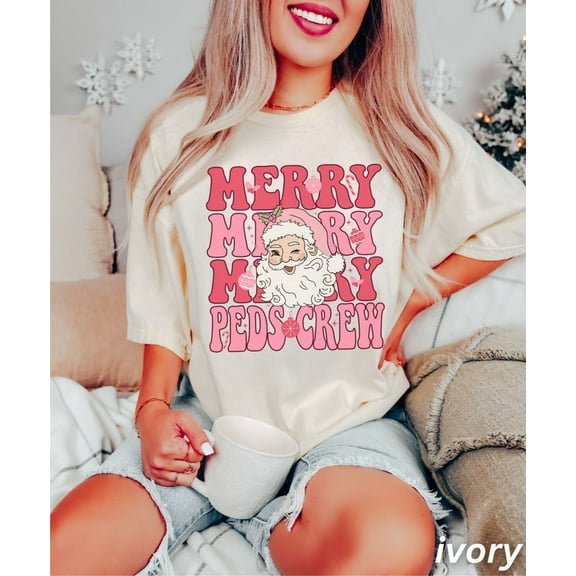 Pediatrics Christmas Shirt, Peds Nurse Tee, Crew Christmas T-Shirt, Pediatrics Nurse Group Shirts, Hospital Staff Holiday Gifts