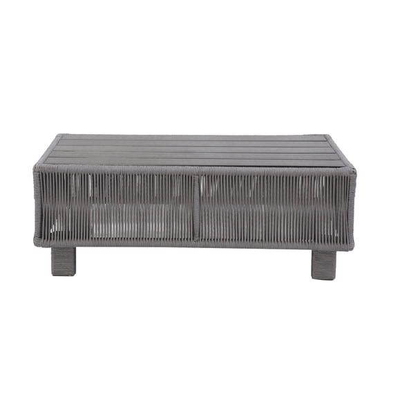 Cancun Aluminum Frame Coffee Table in Dark Gray
