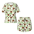 thumbnail image 4 of Naloa Cute Bear Women's Short-Sleeved Pajama Set, Loungewear, Summer pajamas, Breathable Cozy - XX-Large, 4 of 9