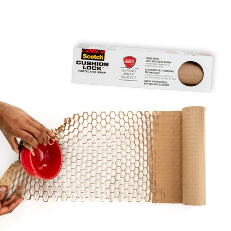 UPC: 0068060464699 | Scotch Cushion Lock Protective Wrap  1 Flat 30 ft. Roll Expands To Do the Work of 75 ft. of Plastic Bubble  Brown  1 Wrap