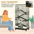 thumbnail image 5 of PawHut Small Animal Cage with Wheels, Portable Bunny Cage 6-Tier, 5 of 9