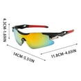 thumbnail image 3 of Tozuoyouz Polarized Sport Sunglasses Men Cycling Driving Fishing Uv Protection Sun Glasses Lightweight Big Frame Mountain Bike Goggles Yellow Frame-Pink Lens, 3 of 4