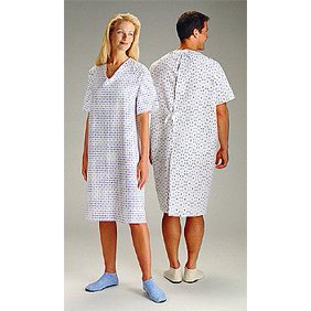 Deluxe Patient Hospital Gown Easy Care Soft Comfortable Gowns