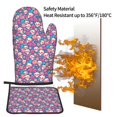 thumbnail image 5 of Vsdgher colorful Skull flower Oven Mitts and Pot Holders 2 pcs Set,High Heat Resistant Kitchen Oven Glove for Baking and Cooking, 5 of 7