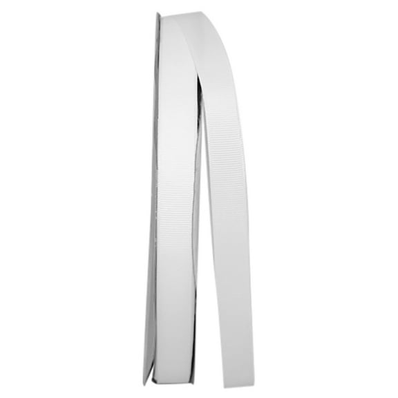 JAM All Occasion Pearl White Polyester Grosgrain Ribbon, 3600" x 0.62"