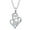 White, variant on Wioihee Love Heart Pendant Necklaces for Women, Mother's Day Gifts for Mom Grandma Wife from Daughter Son, I Love You Mom