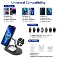thumbnail image 4 of FDGAO 3 in 1 Magnetic Wireless Charger Fast Charging Station Stand for iPhone 15 14 13 12 Series AirPods Pro Apple Watch, 4 of 9